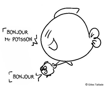 Dessin humoristique : humour poisson