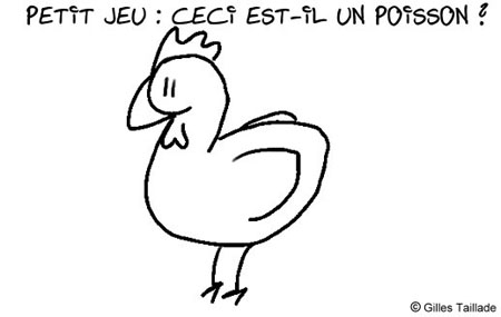 Dessin humoristique : humour poisson