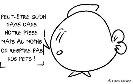 Dessin humoristique : humour poisson