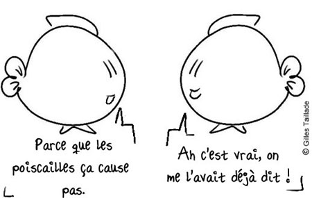 Dessin humoristique : humour poisson