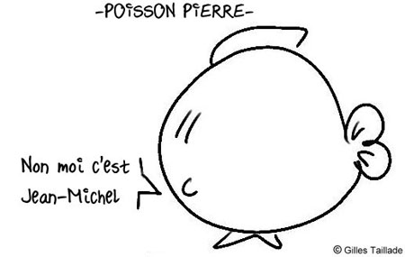 Dessin humoristique : humour poisson