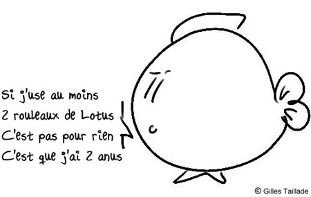 Dessin humoristique : humour poisson